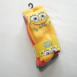 New 3 Pack SpongeBob Squarepants Sock Set
